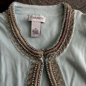 Carmen Marc Volvo cardigan bling Medium